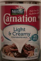 Mängden socker i Nestle Carnation Light & Creamy Evaporated Milk