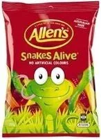 Mängden socker i Allen's Snakes Alive 200G