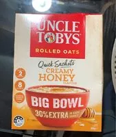 Mängden socker i Big bowl quick sachet creamy honey flavour