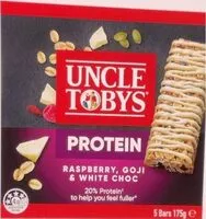 Mängden socker i Raspberry, goji and white chocolate protien bars