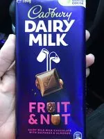 Mängden socker i Cadbury Fruit & Nut