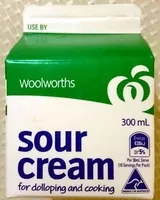 Mängden socker i Sour Cream For Dolloping and Cooking