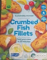 Mängden socker i Crumbed fish fillets