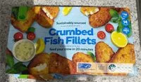 Mängden socker i Crumbed fish fillets