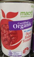 Mängden socker i Organic Diced Italian Tomatoes