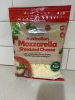 Mängden socker i Australian Mozzarella Shredded Cheese
