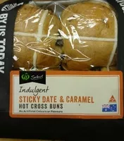 Mängden socker i Indulgent Sticky Date & Caramel Hot Cross Buns