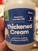Mängden socker i Thickened cream