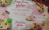 Mängden socker i Choc chip biscuits free from gluten