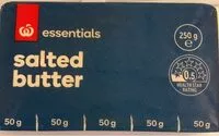Mängden socker i Essentials Salted Butter 250G