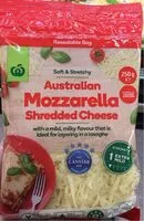Mängden socker i Australian Mozzarella Shredded Cheese