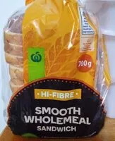 Mängden socker i HI-FIBRE SMOOTH WHOLEMEAL SANDWICH