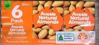 Mängden socker i Aissie natural almonds