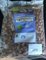 Mängden socker i Roasted & salted almonds