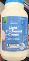 Mängden socker i Light thickened cream