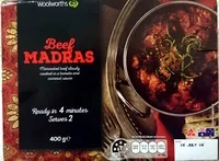 Mängden socker i  Beef Madras