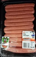 Mängden socker i Thin Sausages 24 Pack