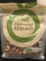 Mängden socker i Dry roasted almonds