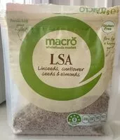 Mängden socker i Linseeds, sunflower seeds and almonds