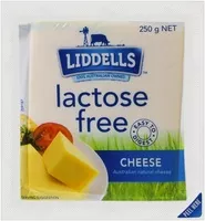Mängden socker i Liddells lactose free cheese