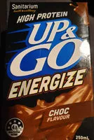 Mängden socker i UP&GO energize chocolate