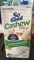 Mängden socker i Cashew milk Unsweetened