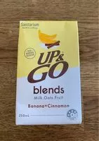 Mängden socker i Up&Go Blends Milk.Oats.Fruits