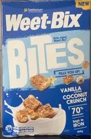 Mängden socker i Weetbix bites vanilla and coconut