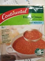 Mängden socker i continental french onion soyp mix