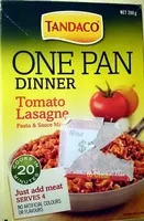 Mängden socker i One Pan Dinner - Tomato Lasagne Pasta & Sauce Mix