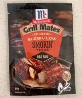Mängden socker i Grill mates american BBQ Slow and low smokin texas bbq rub