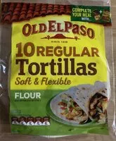 Mängden socker i 10 regular tortillas soft and flexible