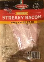 Mängden socker i Rindless Streaky Bacon