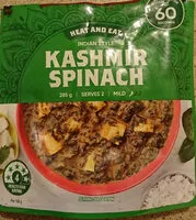 Mängden socker i Indian Style Kashmir Spinach Heat and Eat