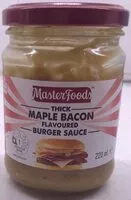 Mängden socker i Thick maple bacon flavoured burger sauce