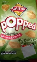 Mängden socker i Popped Air Popped Potato Snacks Sour Cream & Chives
