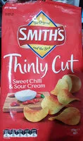 Mängden socker i Thinly Cut Sweet Chilli & Sour Cream Potato Chips