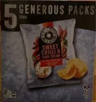 Mängden socker i Sweet chilli & Sour cream
