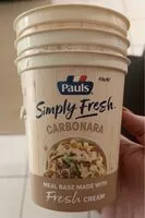 Mängden socker i Simply fresh carbonara