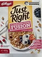Mängden socker i Just Right Crunchy Granola+ Cereal FUSION