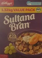 Mängden socker i Kelloggs Sultana Bran One Point Thirty Two Kilogram VALUE PA