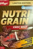 Mängden socker i NUTRI GRAIN choc malt flavour
