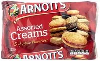 Mängden socker i Arnott's Assorted Creams Pack 500G