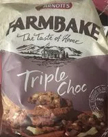Mängden socker i Arnotts Farmbake Cookies Triple Chocolate