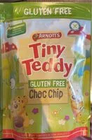 Mängden socker i Tiny Teddies Choc Chip Gluten Free
