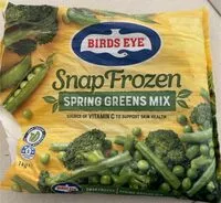 Mängden socker i Snap Frozen spring greens mix
