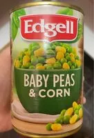 Mängden socker i Baby peas and corn