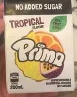 Mängden socker i Prima tropical juice