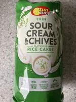 Mängden socker i Sour cream and chives flavoured rice cakes