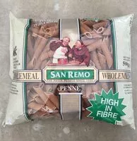 Mängden socker i San Remo Penne Wholemeal